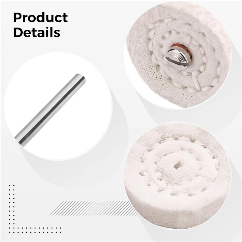

【People Favorite】25 Mm Mini Cotton Polishing Discs(24-Piece Buffing Wheel Set), For Jewelry, Compatible With Hand Drills, Metal