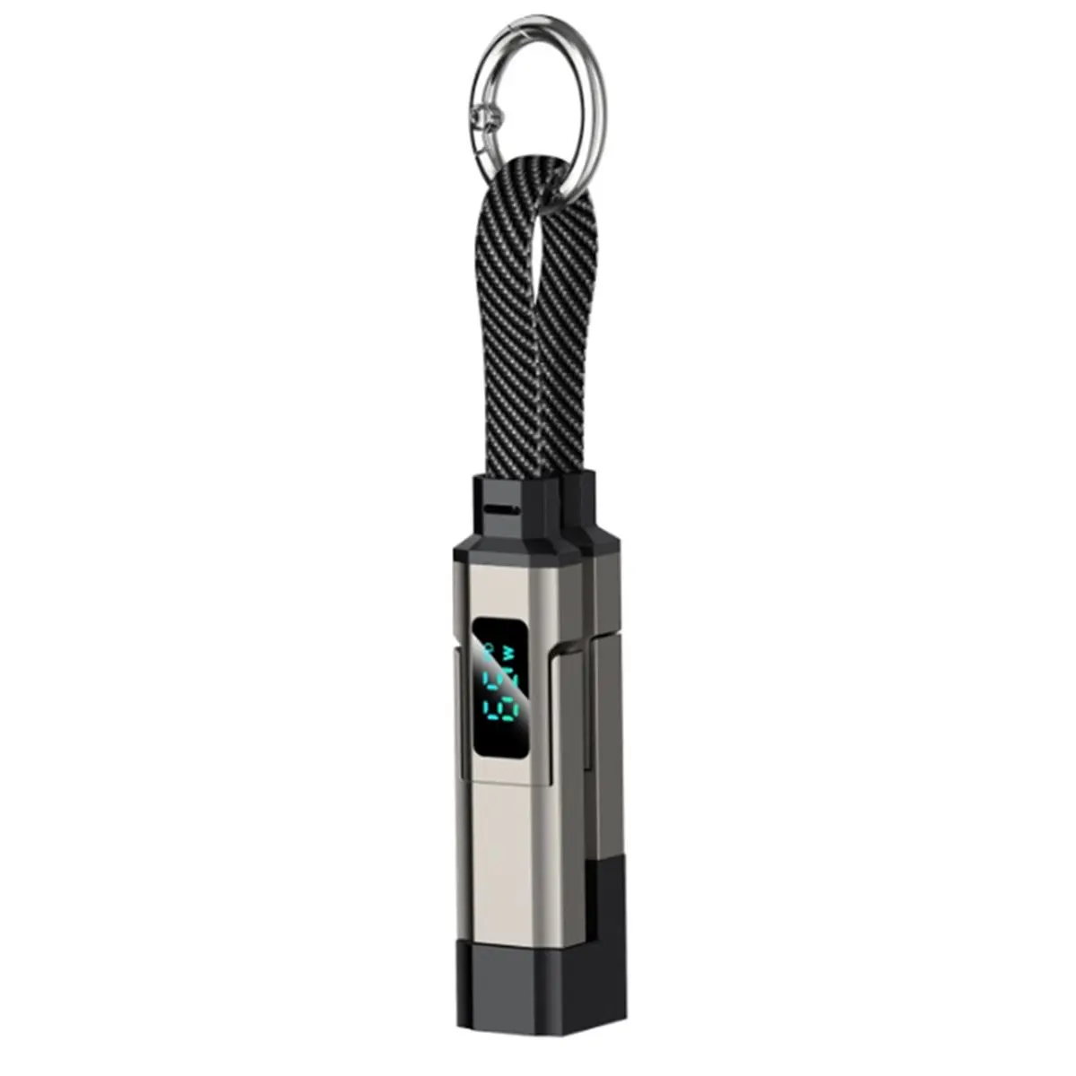DT75BG 65W 4 in 1 Digital Display Fast Charging Keychain Data Cable Intelligent Digital Display Wire for Iphone17 for Android
