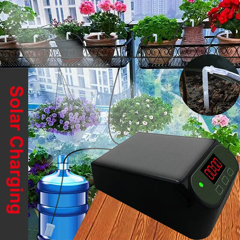 

Home Garden Irrigation Control Device SolarPowered Auto Water Saving Irrigation Controller Digital Plant Watering Timer