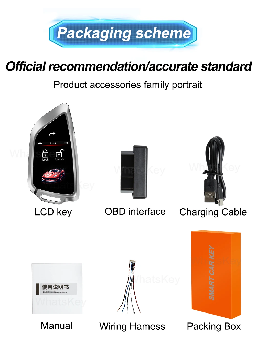 Universal Modified Smart Key LCD Screen For BMW For KIA For Nissan For Ford For Toyota Fits without one-button start button