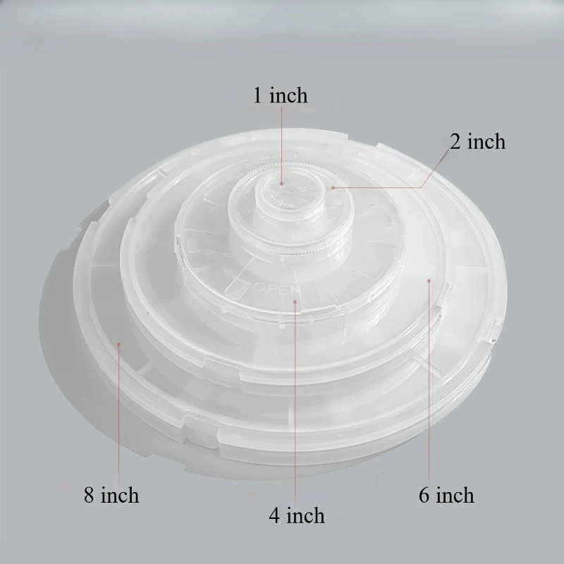 Wafer Storage Box Silicon Chip Single Carrier Box 1/2/3/4/6/8 Inch Wafer Transport Protection Sample Plastic Case