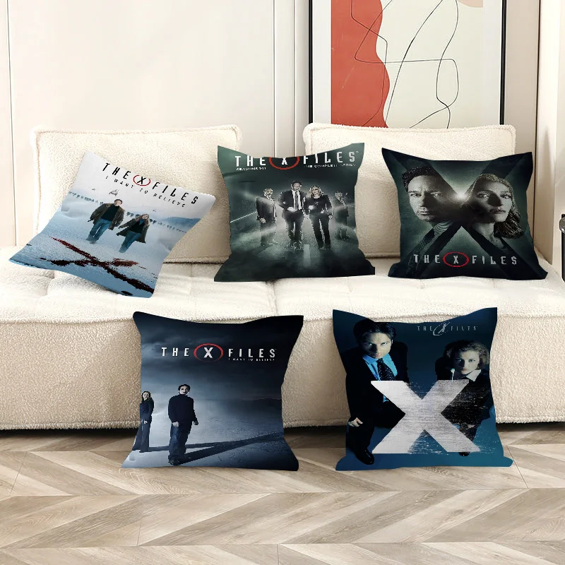 

The X Files I WANT TO BELIEVE Pillow Covers Cartoon Sofa Decorative Home Double-sided Printing Short Plush Cute Cushion Cover