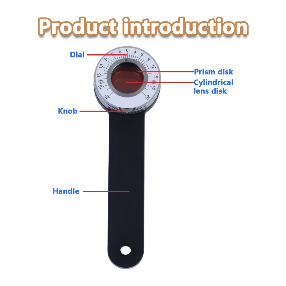 A58Z Prism Diopter Latent Strabismus Test Tool Measuring Instrument Eye Care Optometry Equipment Vision Testing Device
