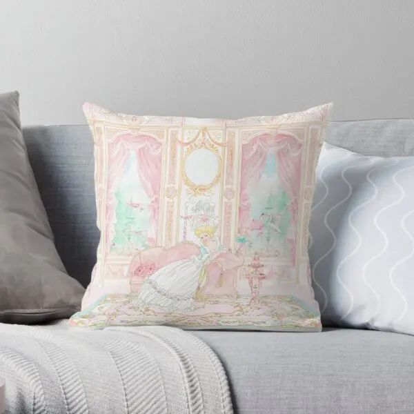 Marie Antoinette O Quarto Rosa Impressão Lance Pillow Cover, Bed Home Caso Almofada, Hotel Travesseiros não incluem Um Lado