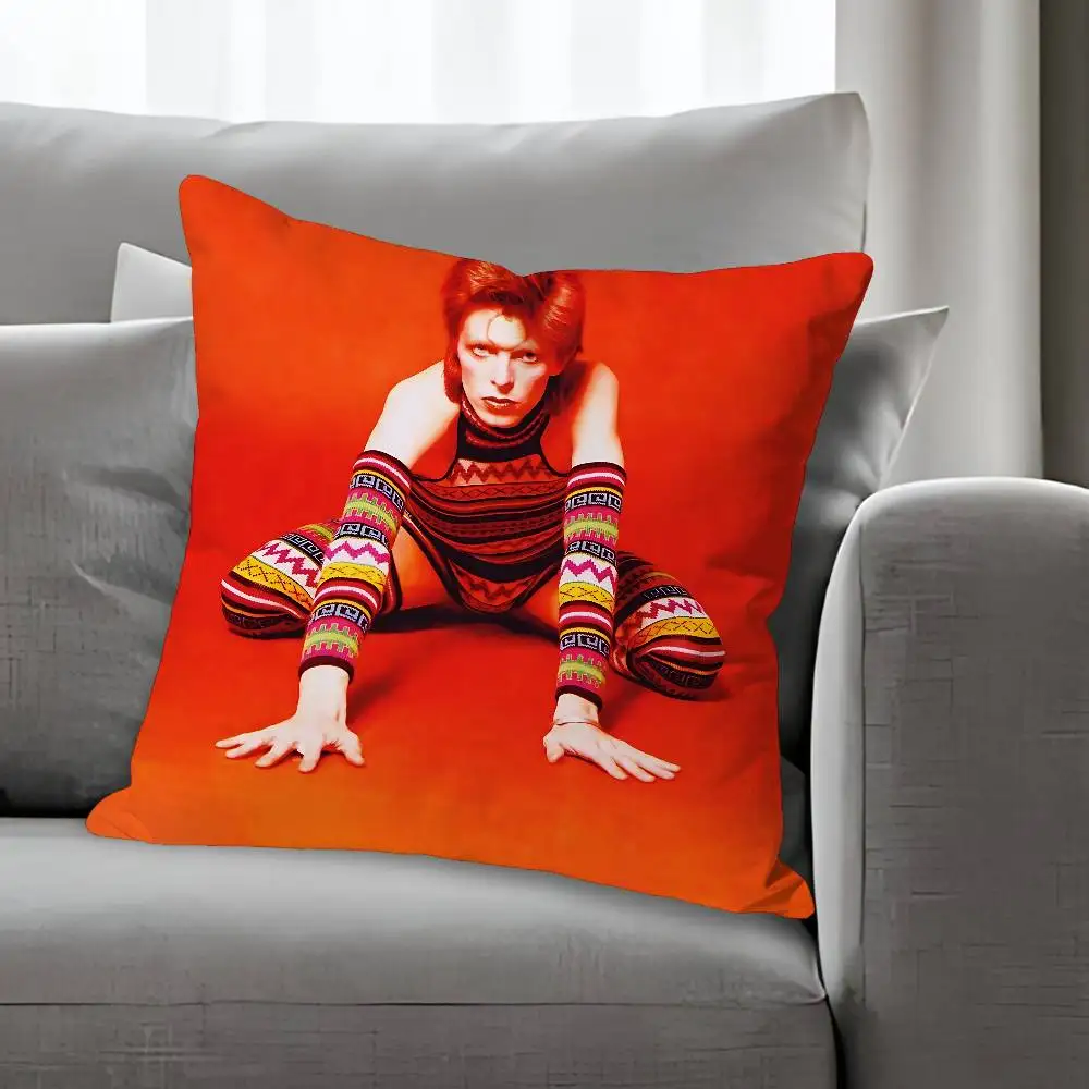 Rock D-David B-Bowie Pillow Cases for Bedroom Living Room Sofa Home Decor Polyester Cushion Cover with Zipper