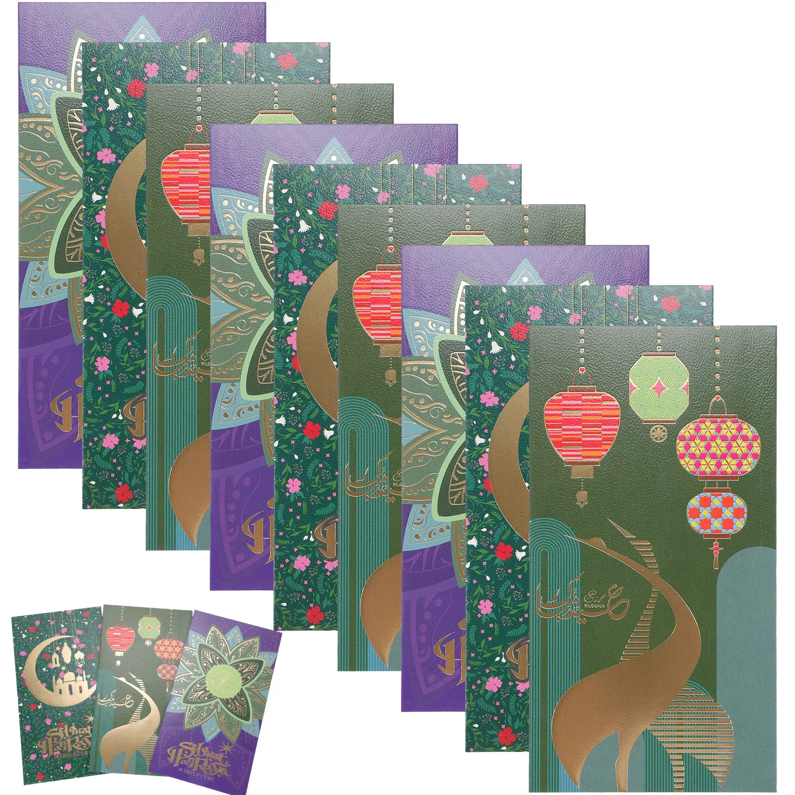 

18Pcs Eid Mubarak Envelopes Party Red Packets for Cash Gift Holiday Festival Supplies Money Holder Greeting Cards Bag Letter