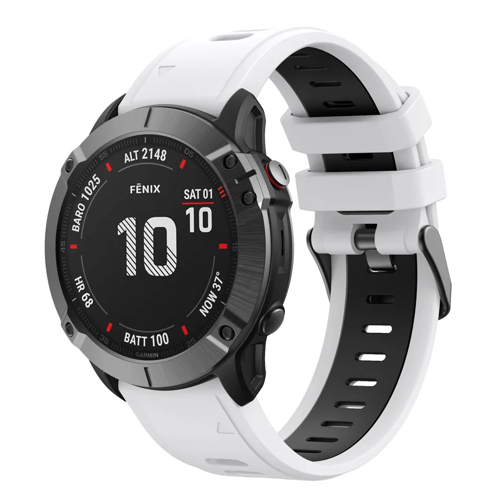 BEHUA 22mm 26mm Ersatzarmband für Garmin Fenix 6X 6X Pro 7X 8X Uhrenarmband mit Easy Fit Schnellverschluss Uhrenarmband Correa – Detail 8