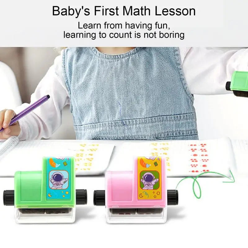 Digital Stamp For Kids Adjustable Addition Subtraction Multiplication Division Roller Stamp Roller Stamp Cultivate Logical