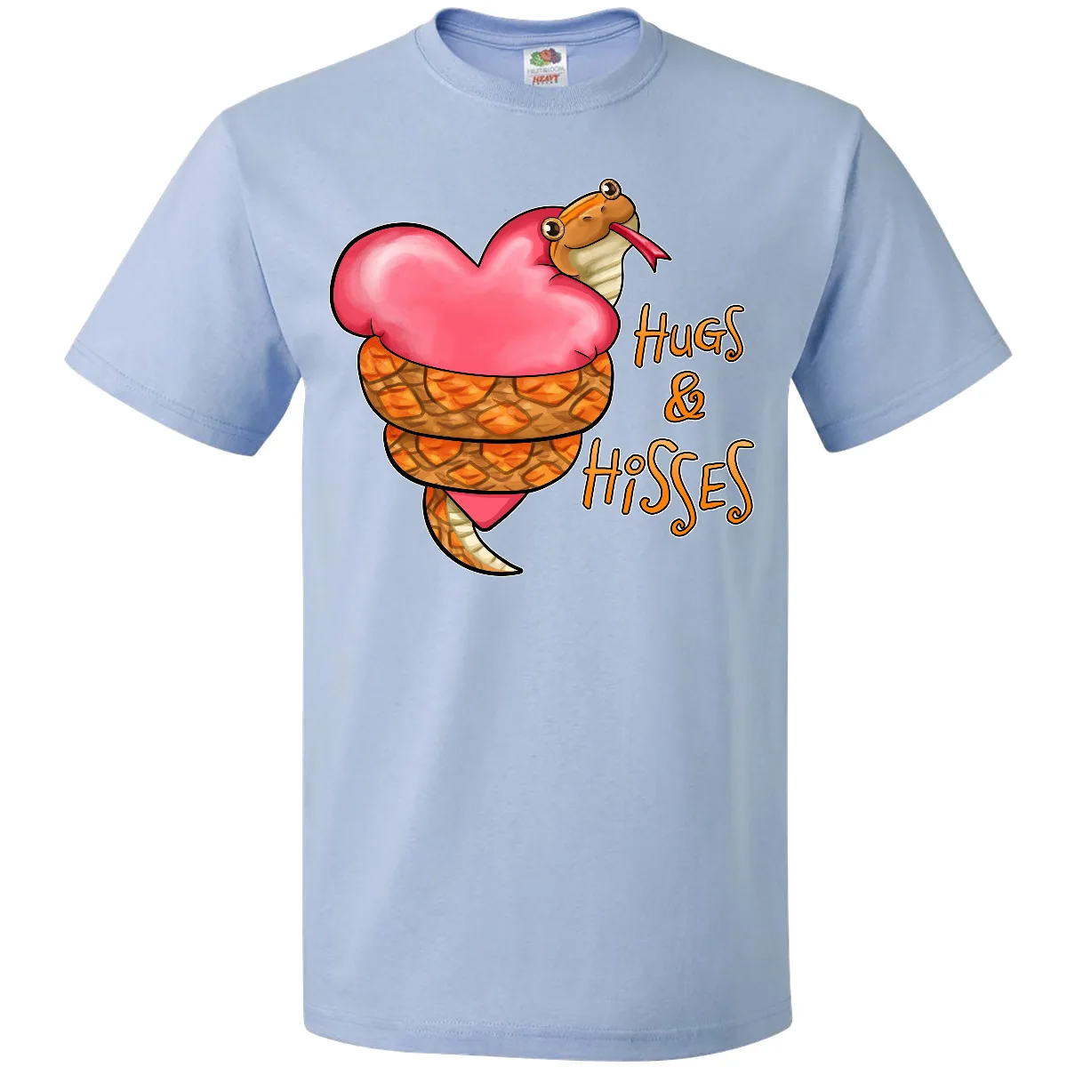 Inktastic Hugs And Hisses- Cute Snake And Heart T-Shirt Pets Corn Rat Cuddly Pet