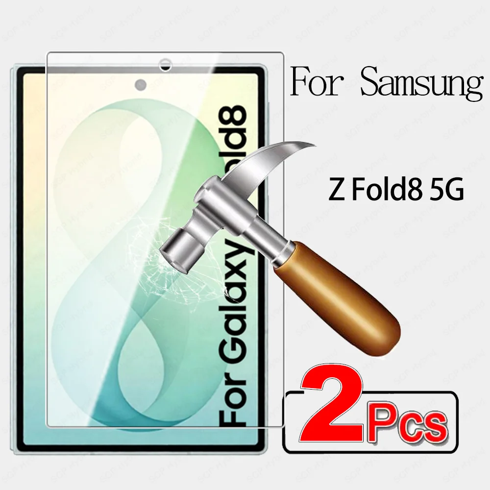 2Pcs Back Tempered Glass Screen Protector For Samsung Galaxy Z Fold8 Rear Screen Glass Case Friendly On Fold 8 ZFold8 ZFold 8 5G