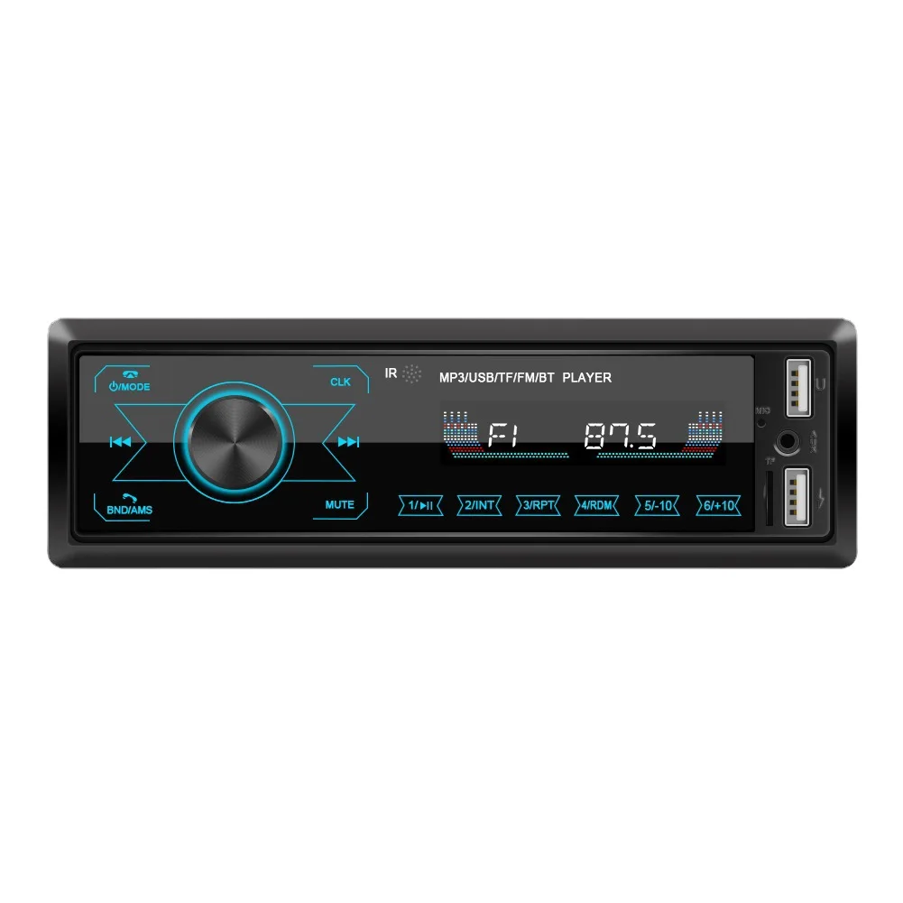 

The New M10 Touch Screen Dual USB Vehicle-mounted Bluetooth MP3 Player Seven-color Light Card U Disk Radio