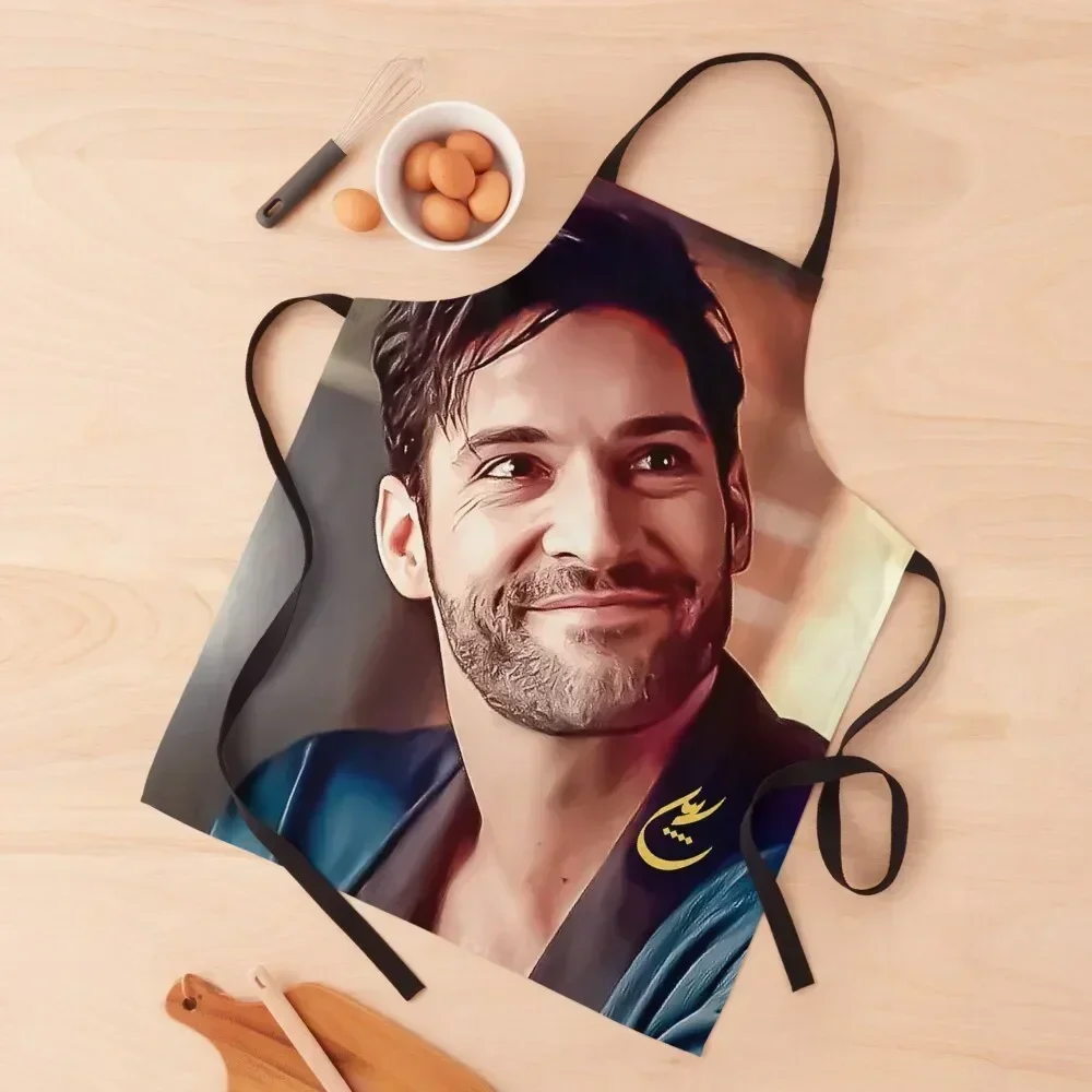 

Lucifer beautiful smile Apron kitchen gadgets Kids For Man Haircut Kitchen Handle For Women Apron