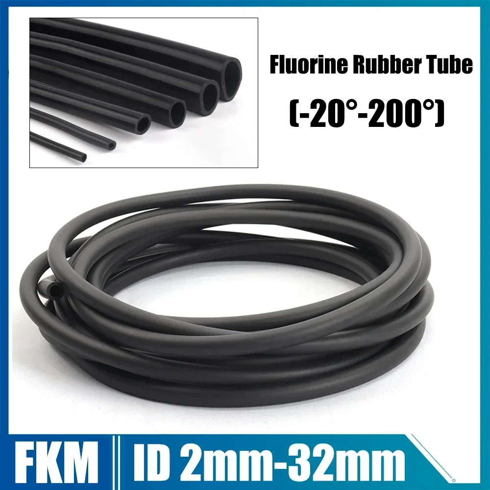 5Meter/10meters 19mmx25mm  25mmx31mm 32mmx38mmFluorine Rubber Tube Fuel Hose Oil Line Hose Pipe Black FKM Tubing