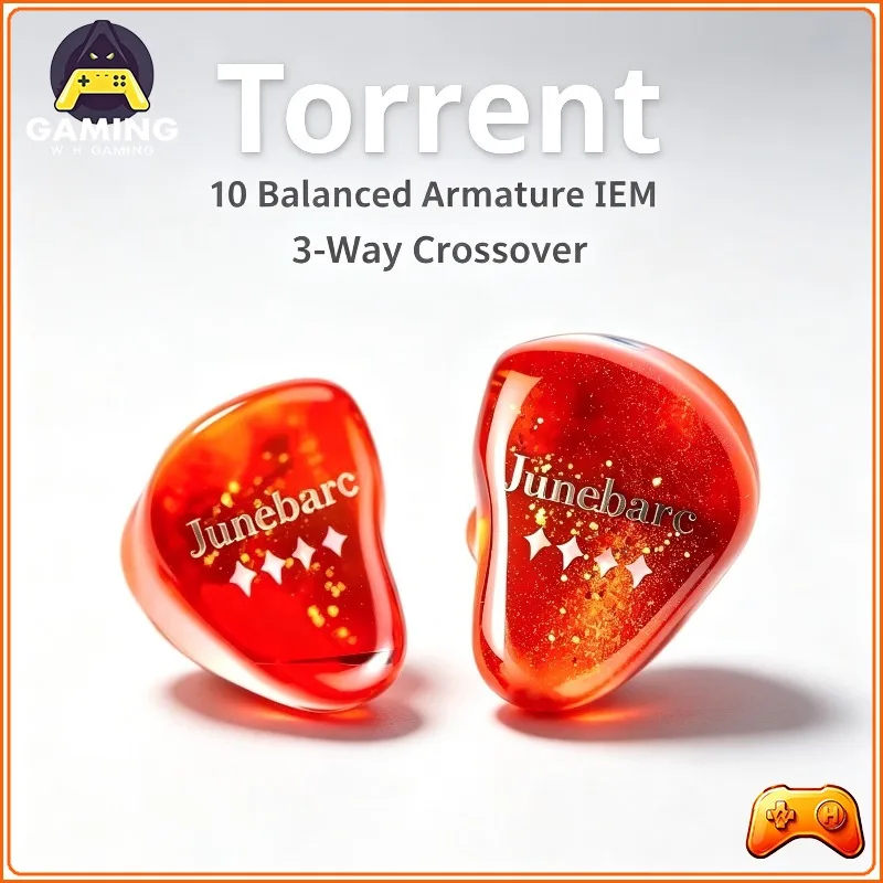 LETECIEL Junebarc Torrent 10BA IEM 3-Way Crossover Knowles Sonion Balanced Armature MMCX 4.4mm OFC HiFi In-Ear Monitor Earphone