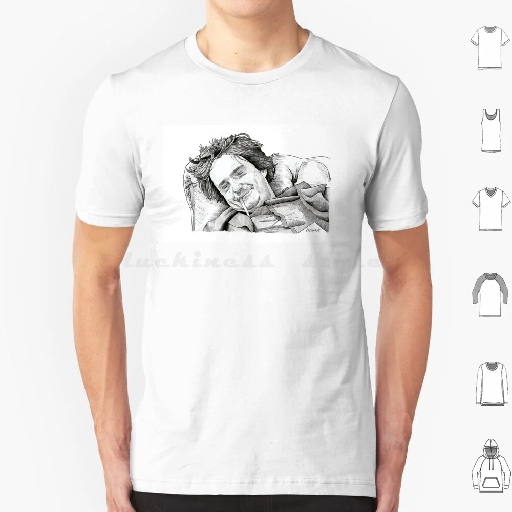 Bernard Black Sleeping T Shirt Big Size 100% Cotton Black Books Bernard Black Dylan Moran Uk Comedy Comedy