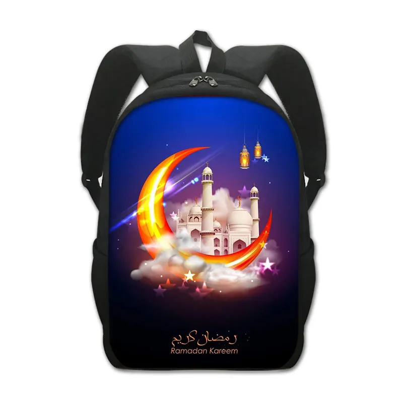 

Muslim Islamic Gril Eyes Print Backpack Women Men Flower Hijab Face Schoolbags for Student Bookbag Laptop Daypack Rucksacks Gift