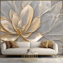 Carta da parati fotografica personalizzata di grandi dimensioni 3D fiori in rilievo carta murale soggiorno divano sfondo pittura arte moderna decorazioni per la casa