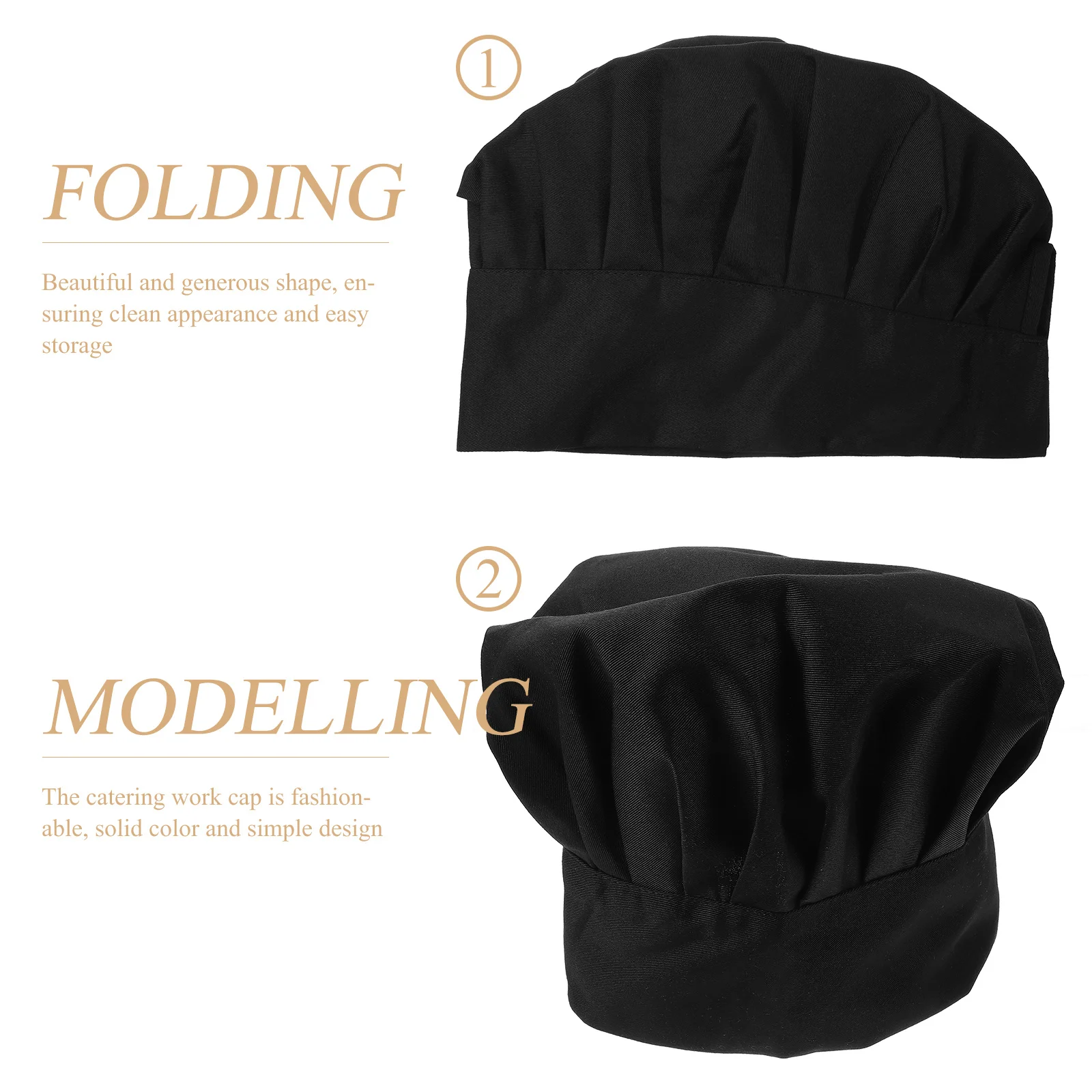 

Chef Hat Kitchen Working Hat Cotton Cloth Elastic Design Men Women Chefs Cooks Bakers Waiters Students Moisture Absorption Skin