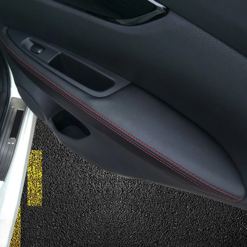 For Nissan Qashqai J11 2016 2017 2018 Car Door Handle Panel Armrest Microfiber Leather Cover