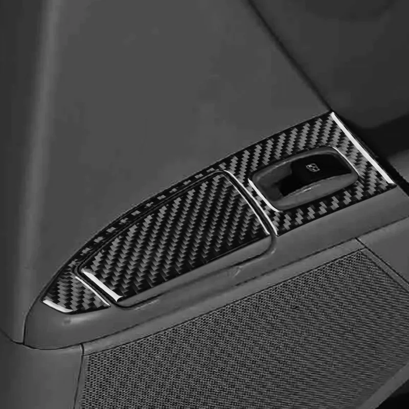 Carbon Fiber door window lift control panel For Hyundai Azera Grandeur TG 2006-2011 Car Accessories Interior Decorative Stickers