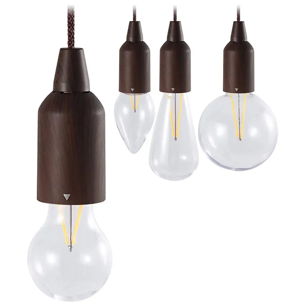 Pull Cord Light Hanging Bulb Tent Camping Lamp Battery Operated