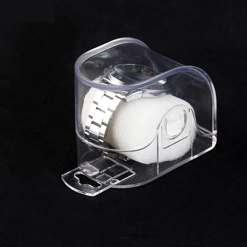 1Pc Rectangular Transparent Box Plastic Watch Display Storage Holder Case Adult Children's Smart Watch Protective Box Organizer