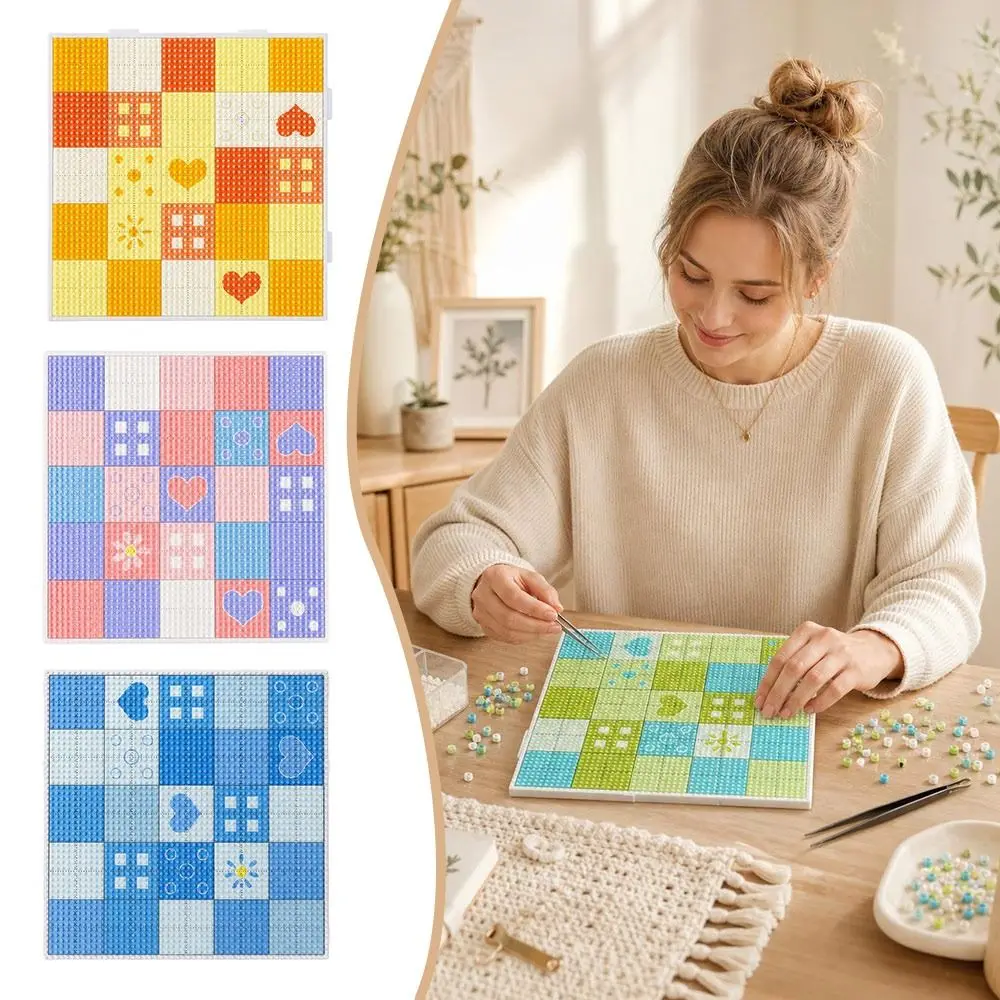 New Plastic Fuse Bead Pegboard 52Pins Colorful Perler Bead Board Reusable Extended Peg Hama Bead Board Puzzle Making