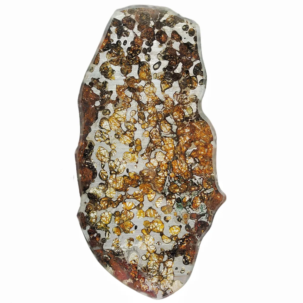 

Brenham Olive Meteorite Specimen Crafts Olive Meteorite Slices Natural Meteorite Material Collection