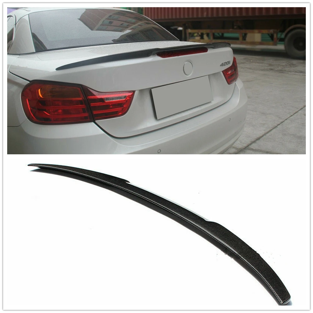 

Carbon Fiber Rear Trunk Spoiler Wing Flap Lip Trim For BMW 4 Series F33 2 Doors 430i 435i 440i xDrive M Series F83 2014-2020