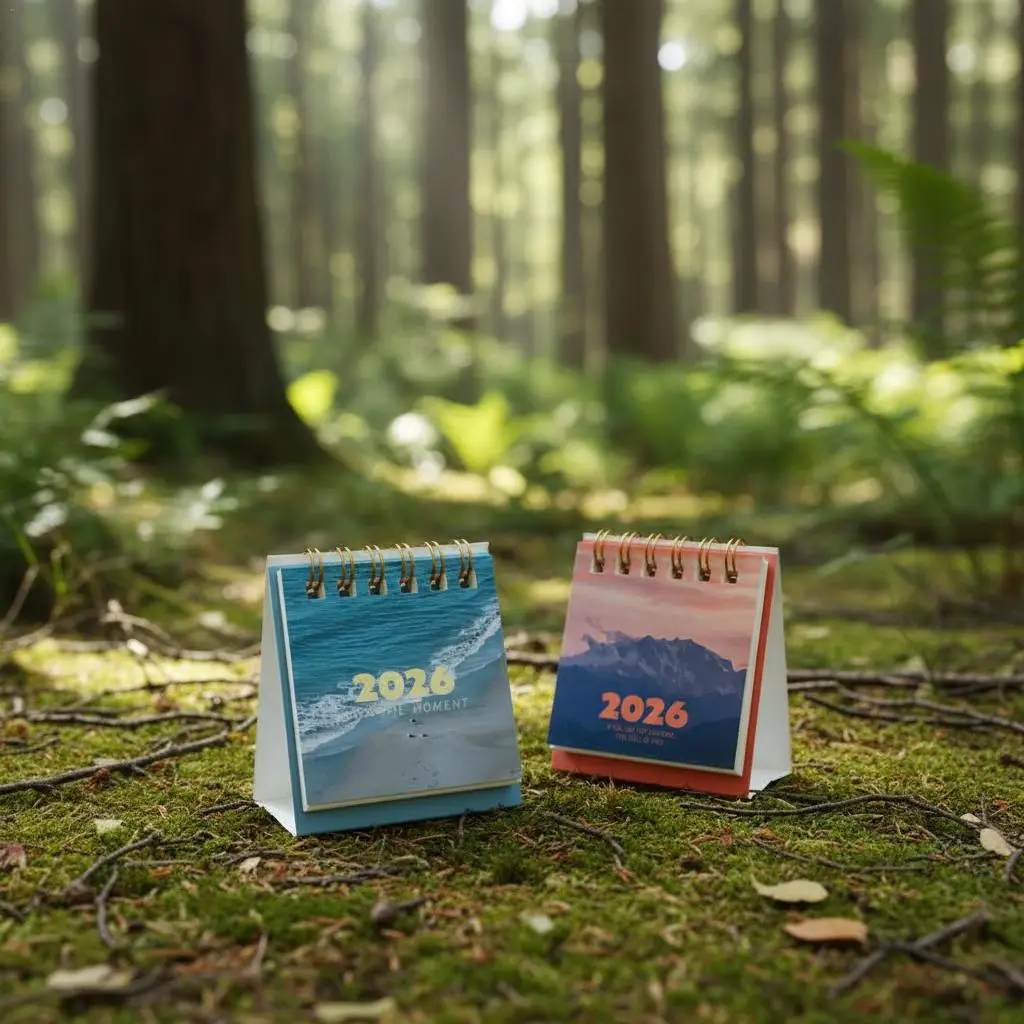 2026 سطح مكتب صغير أجندة مكتبية /رزنامة مكتبية المشهد الإبداعي شهري الوجه مخطط مكتب لوازم الديكور المنزلي هدية #1