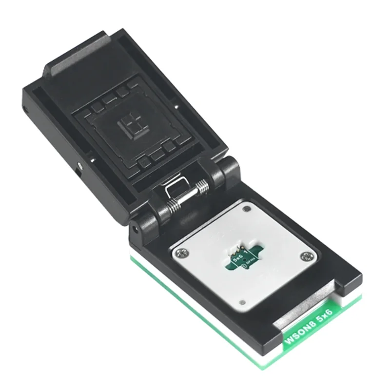 QFN8 WSON8 DFN8 5X6/6X8 QFN8 WSON8 DFN8 Adaptor untuk SPI NAND NOR Flash MLF8 MLP8 SON8 dengan Probe Pegas Kelas Atas (A)-POS