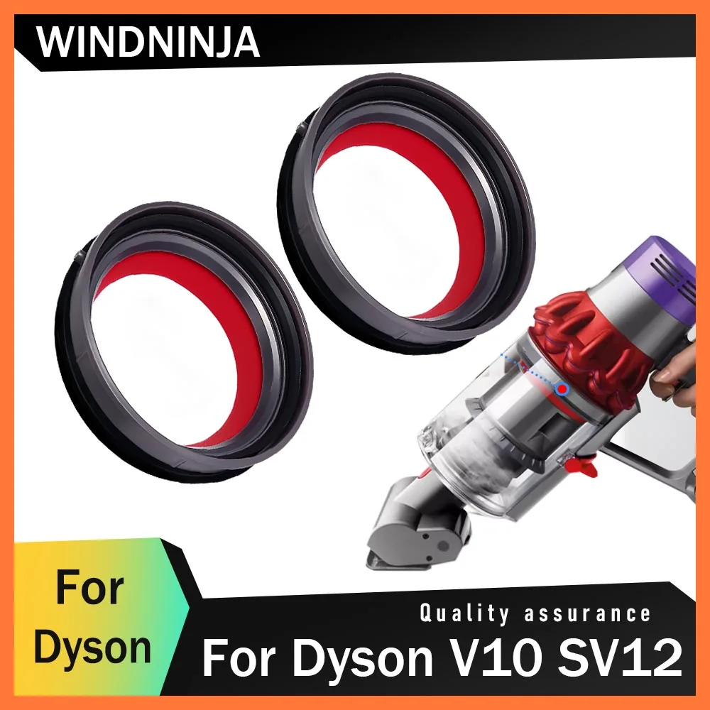 Anel de vedação fixo superior para aspirador de pó dyson v10 sv12 (com ferramenta t8) copo de sujeira tampa inferior vedação anel de borracha encaixe