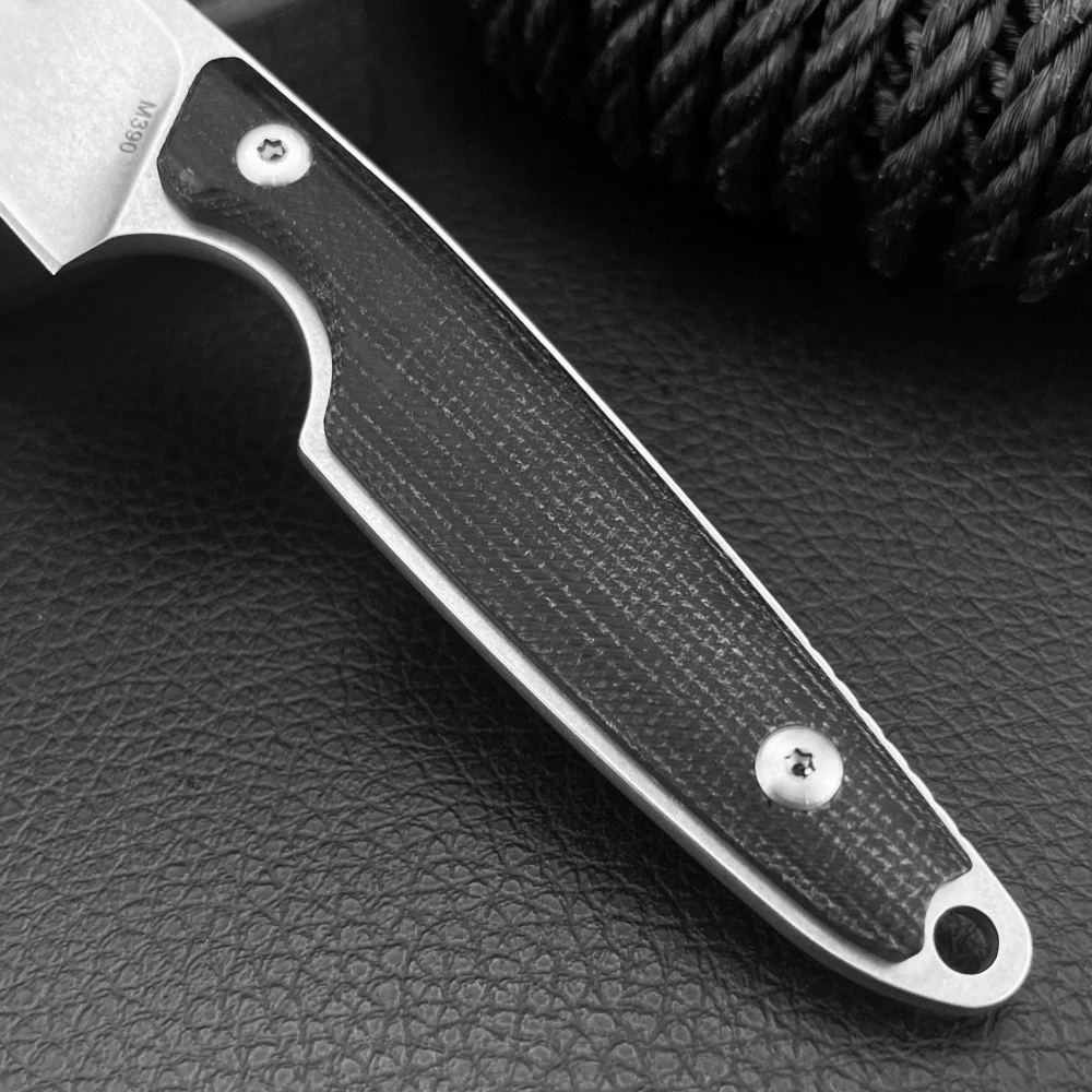 سكين صيد مباشر متين RMJ سكين تكتيكي للدفاع عن النفس EDC سكين محمول للتخييم في الهواء الطلق أداة صيد السمك مع غمد K