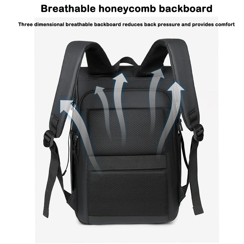 Buylor 2025 جديد متعدد الوظائف حقيبة ظهر للأعمال للرجال 15.6 بوصة حقيبة لابتوب سعة كبيرة التنقل على ظهره حقيبة مدرسية للطلاب #5