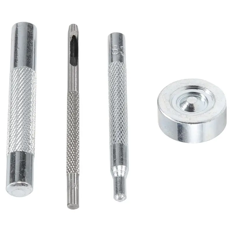 BAAJ-4PCS 831 Type Metal Snap Fasteners Press Studs Button Installation Tools Hand Punch Tool Set DIY Materials Accessories
