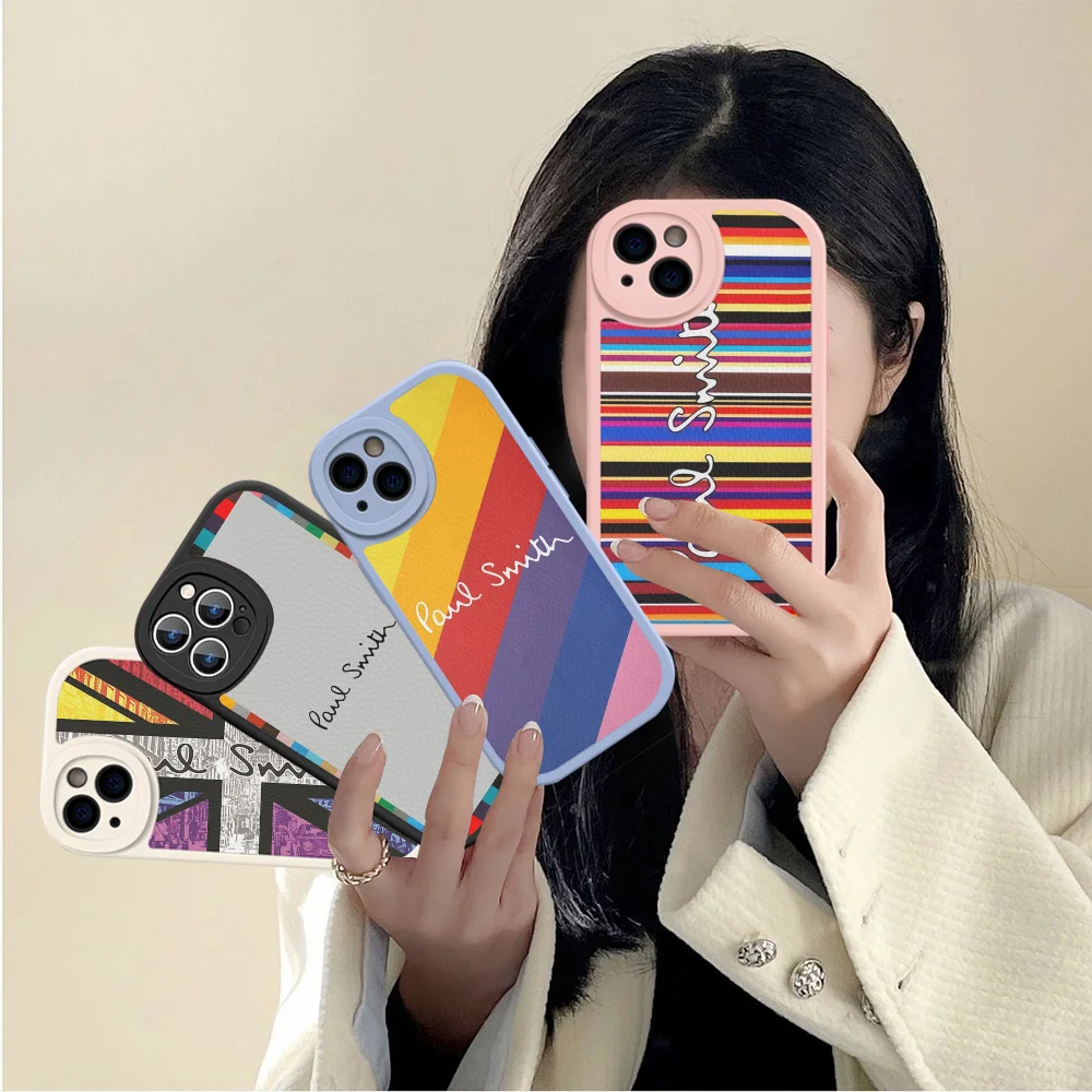 

S-Smith модный брендовый чехол для телефона P-Paul, жесткий кожаный чехол для iPhone 15 14 13 12 Mini 11 14 Pro Max Xs X Xr Plus, чехлы