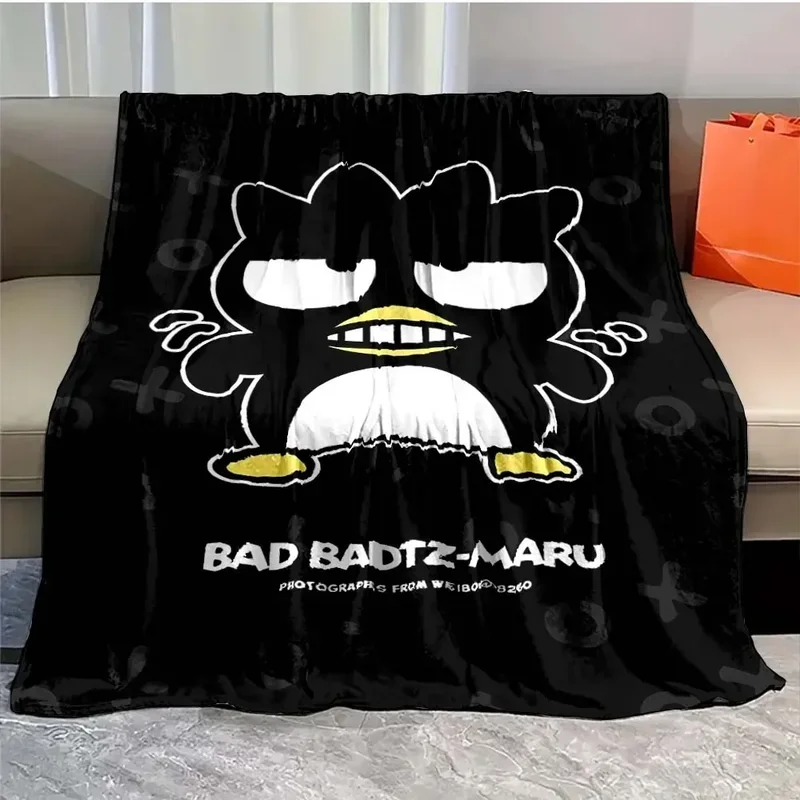 Cartoon  Bad Badtz Maru Cute Cartoon Fluffy Soft Flannel Blanket Sheet Sofa Adult Blanket Office Lunch Break Blanket Gift@0￥