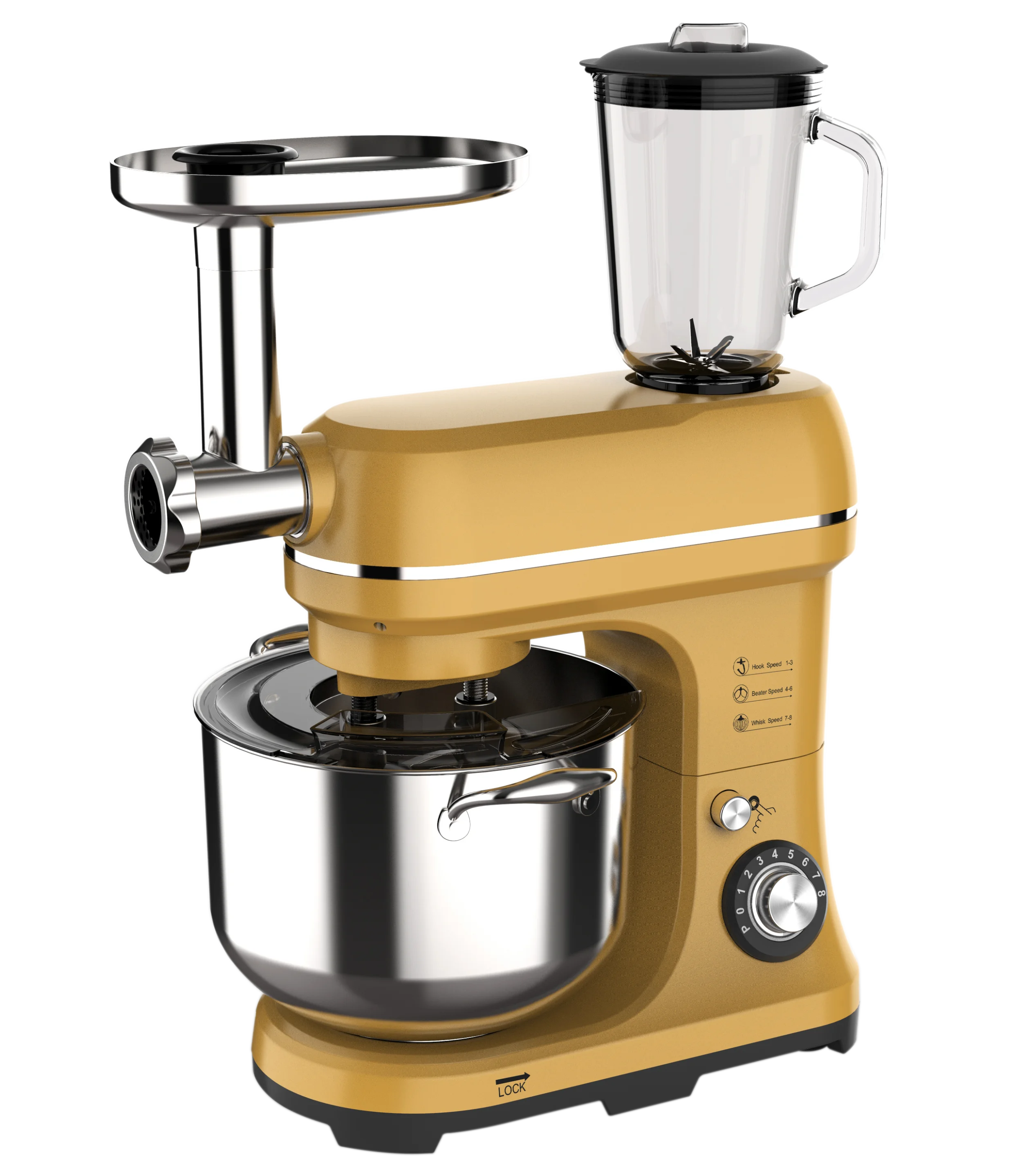 

Large 5-in-1 Multifunctional 10L 11L Household Electric Stand Mixer With Egg Whisk Dough Hook Meat Grinder Fruit Vegetable Blend