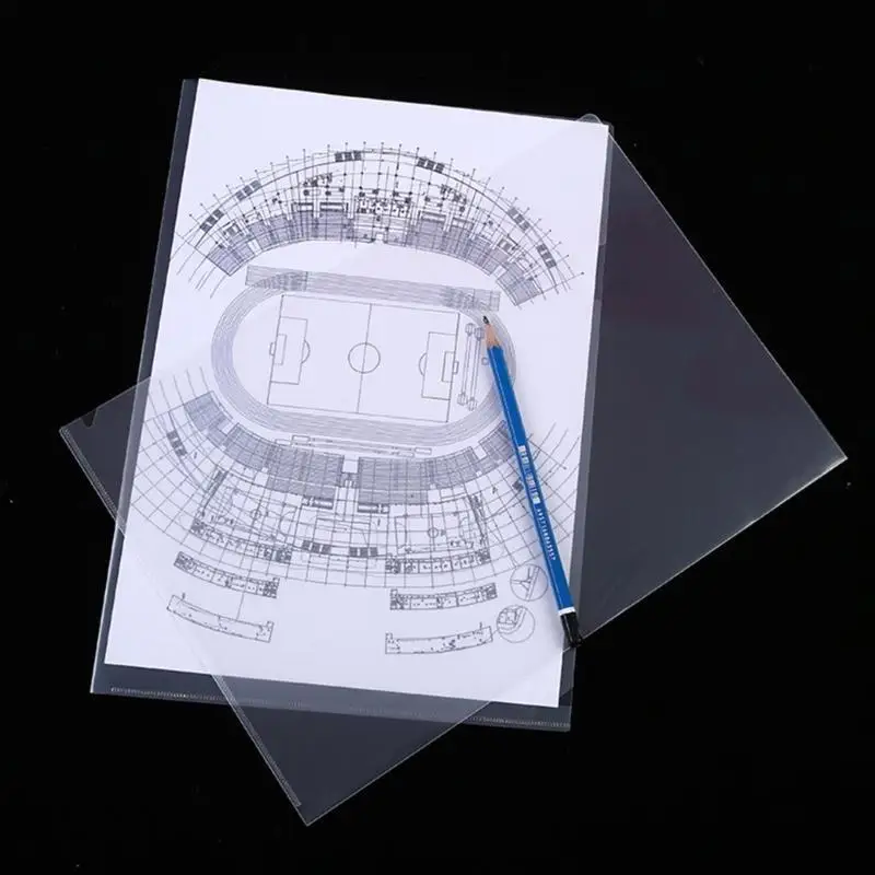 

R53C 6 Colors A 4 Plastic Folders Side File Pocket Cover L Shaped Folder Presentation Folder School Office Supplies