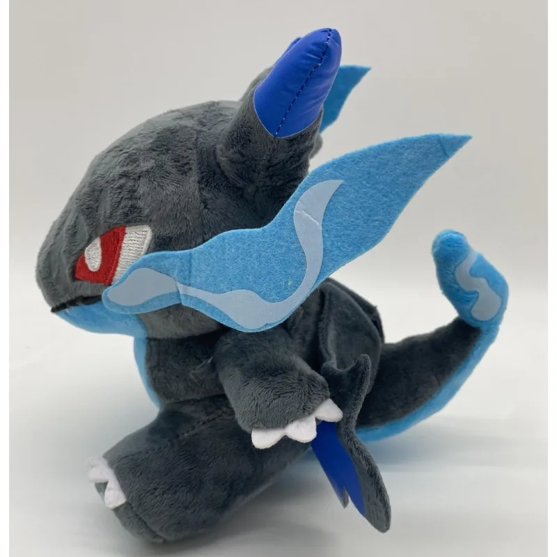 Charmander bambola di peluche piccola versione XY Q bambola drago che respiro il fuoco giocattoli di peluche nero giallo Charmander giocattolo drago a testa grande