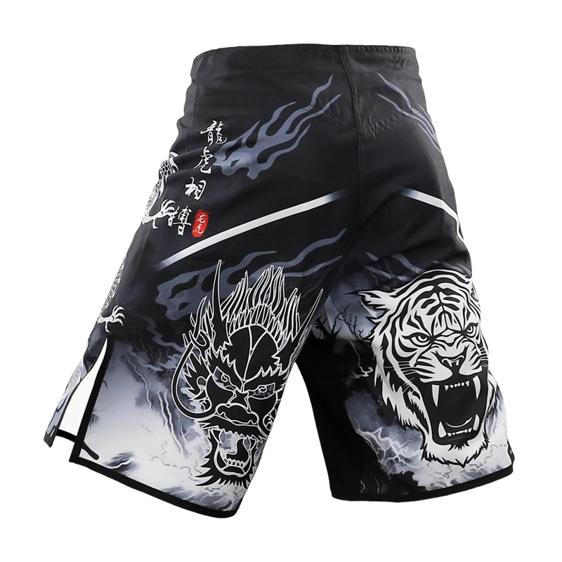 Pantalones cortos deportivos de boxeo y lucha MMA, pantalones cortos de cinco puntos para entrenamiento de lucha integral al aire libre, Fitness,