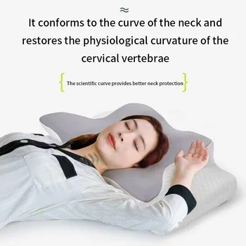 2-in-1 Ergonomic Molded Orthopedic Pillow One Unit Foam Cervical Cushion Comfortable Neck Support Pad for Sore Neck Relief Use 1