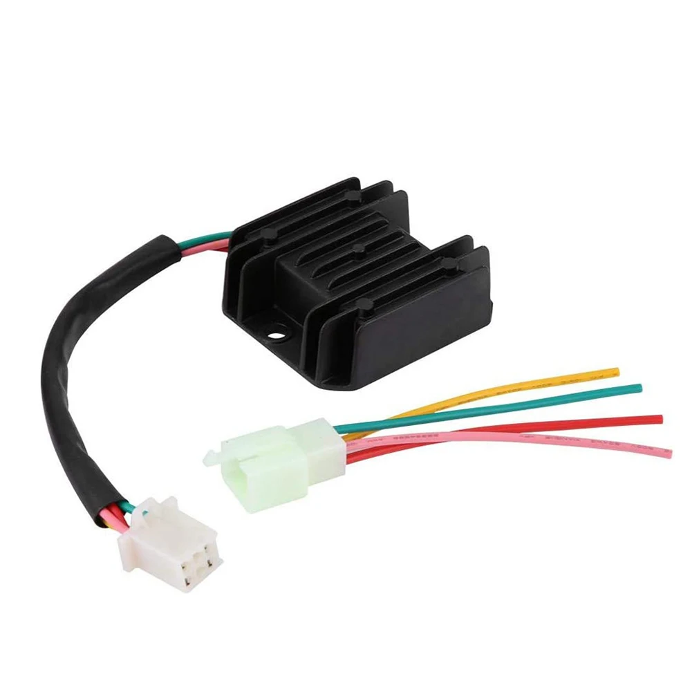 4 Wires Current Rectifier 4 Pins Motorcycle Voltage Regulator Rectifier Motorcycle Regulator Rectifier for ATV GY6 CG125-250CC