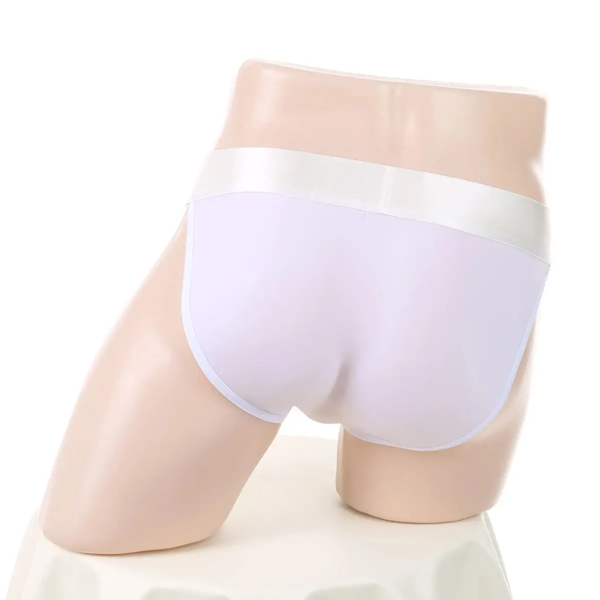 CLEVER-MENMODE Men's Sexy O-Ring Elephant Nose Briefs Ice Silk Men Ultra Thin Long Penis Mini Panties Miceo Openwork Lingerie view 5