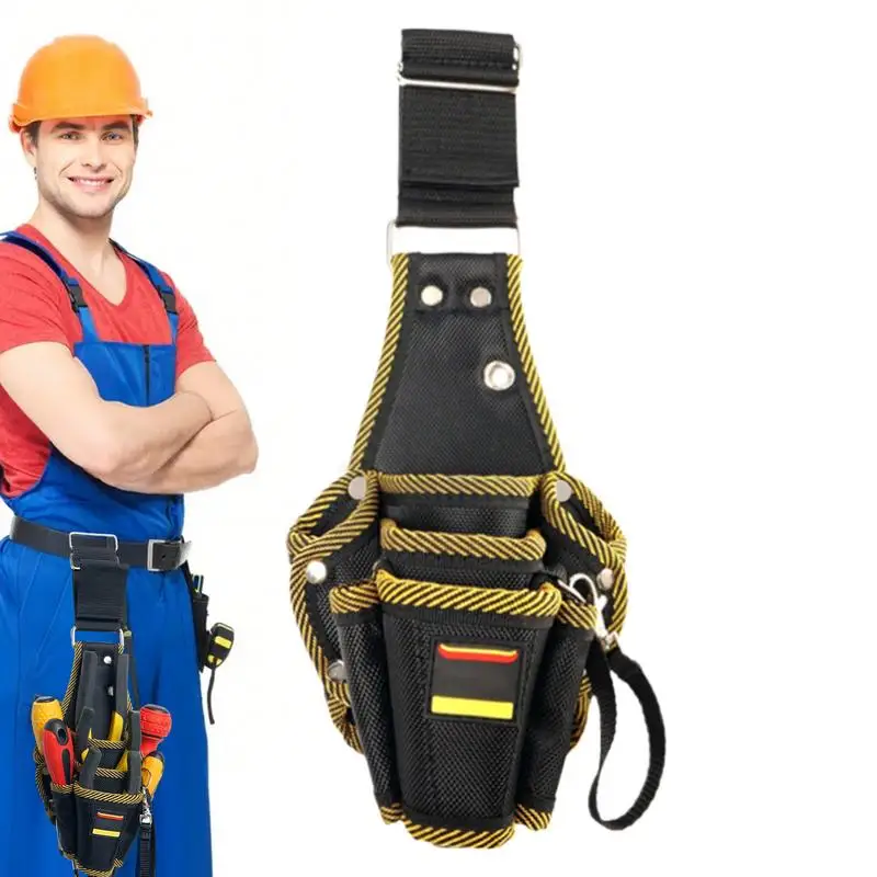 Electrician Tool Pouch Utility Pouch Tool Belt Holster Oxford Cloth Waist Bag Small With Multiple Pockets For Carpenter