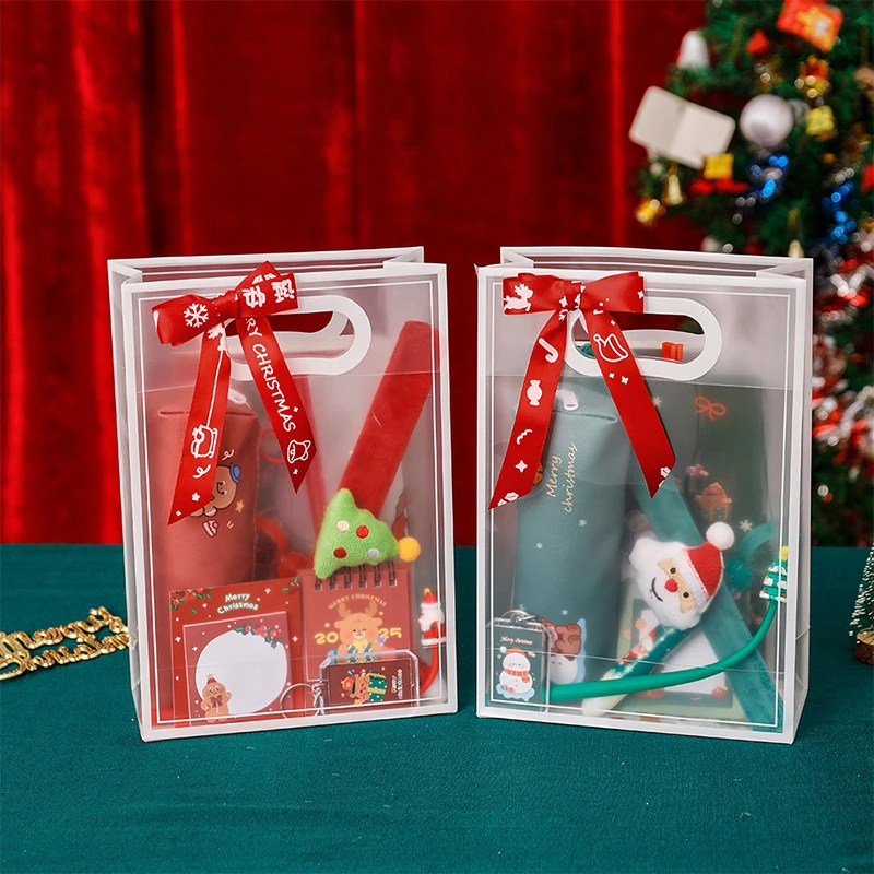 1 مجموعة عيد الميلاد القرطاسية مجموعة الكرتون موضة طالب أدوات الكتابة قلم حبر جاف ملاحظة الوسادة اللوازم المكتبية هدايا العيد