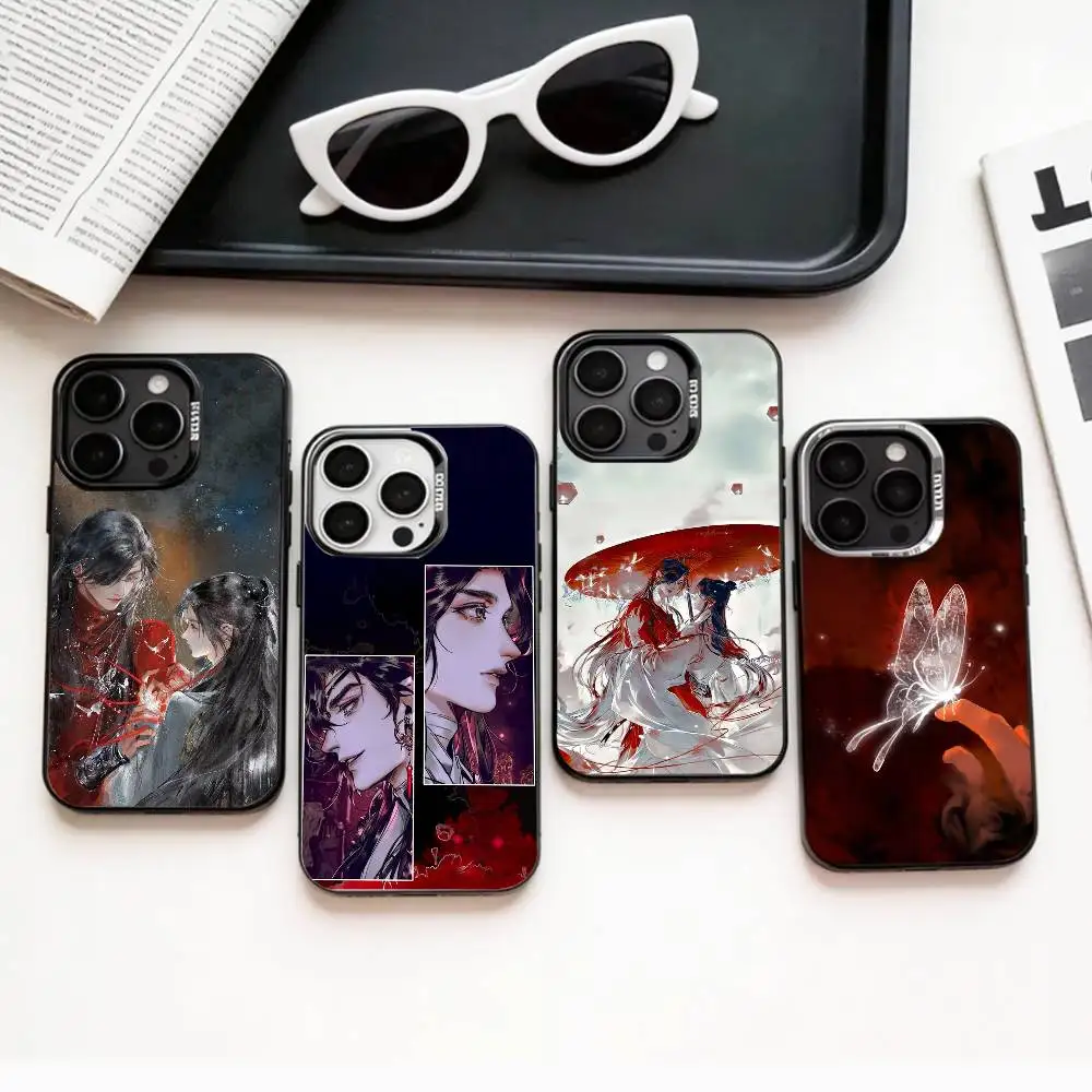 

Fanart H-Heaven Officials Blessing Phone Case For iPhone17,16,15,14,13,12,11 Plus,Pro Max Colored Silver Plated Inside Cover