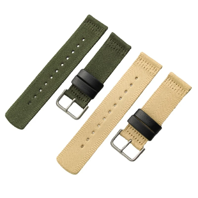 For Casio PRG-600YB PRW-6600 PRG-650 Army Green Men\'s Soft Comfortable Canvas Nylon Watchband 24mm