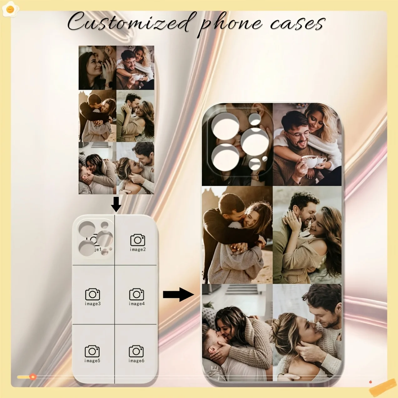Capa de Telefone Transparente Personalizada com Sua Foto para iPhone 17 16 15 14 13 12 11 Pro Xs Max Mini X XR 8 7 6 Plus SE 2020 2022