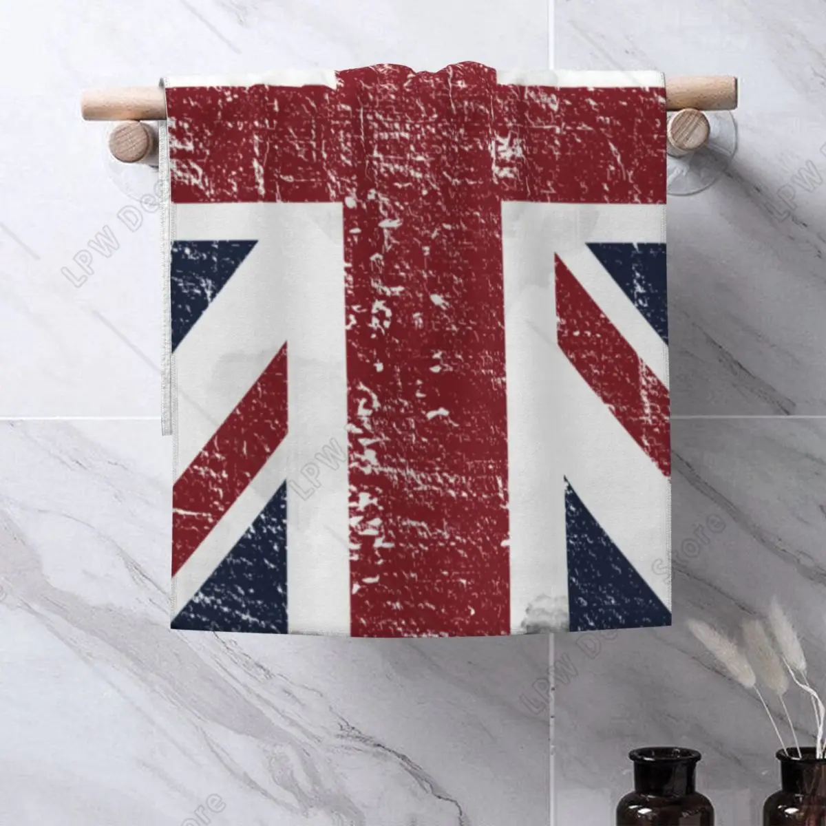 UK Flag United Kingdom Flag Great Britain British Soft Linen Cotton Face Towel Quick Dry Bath Towels